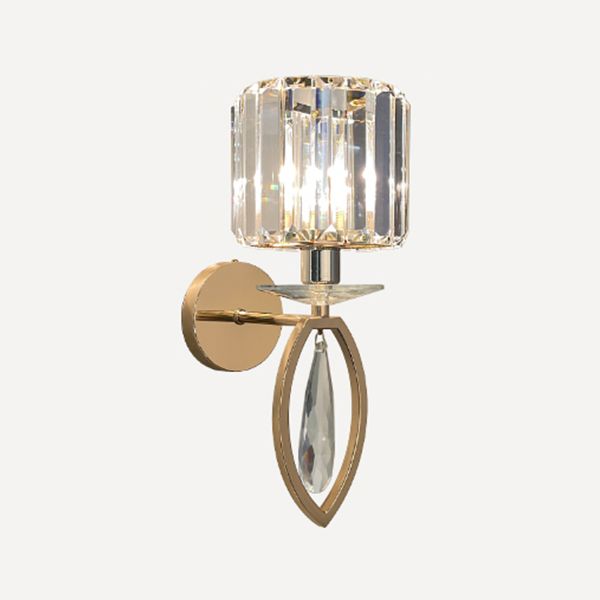 Lumo Postmoderno di sconde di cristallo oro per camera da letto