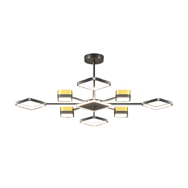 Square Shade Metal Chandelier Lights Modern Chandelier Lighting Fixtures