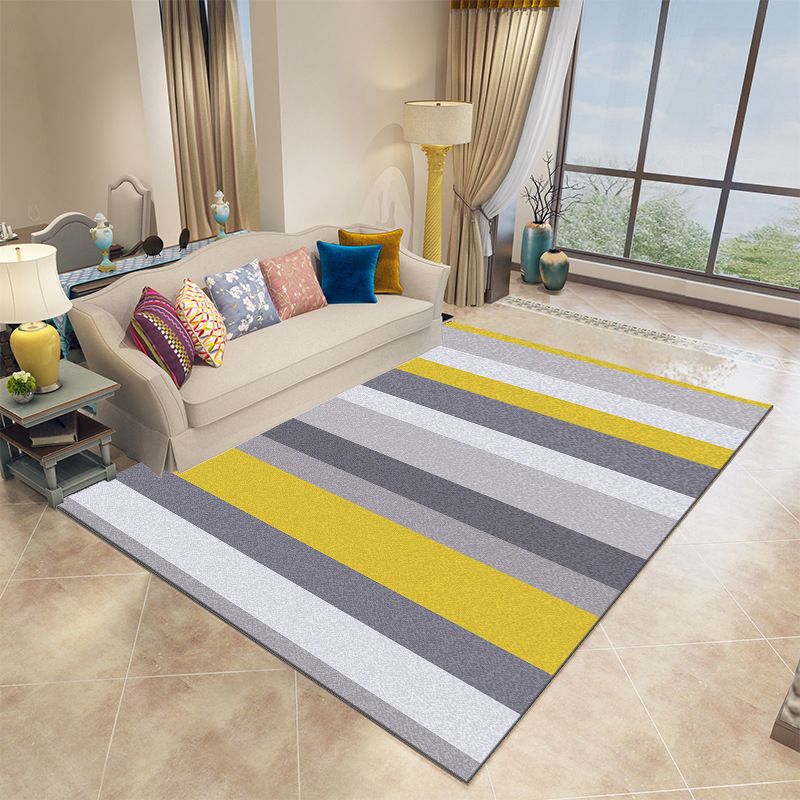 Abrikoos modern tapijt polyester streep tapijt vlekbestendig tapijt voor woonkamer