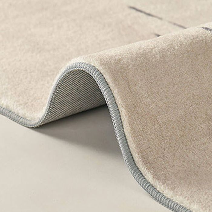 Apricot Abstract Indoor Carpet Polyester Minimalist Rug Anti-Split for Home Decoration