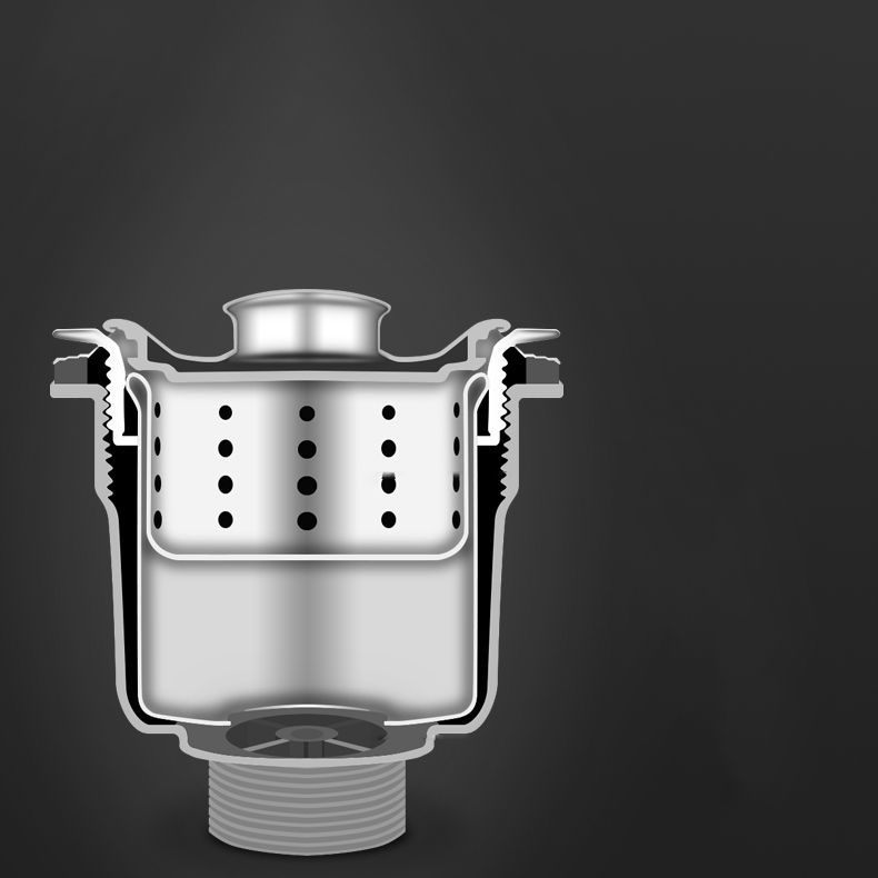 Rectangle Stainless Steel Sink Kitchen Sink with Drain Assembly(Not Including Faucet)