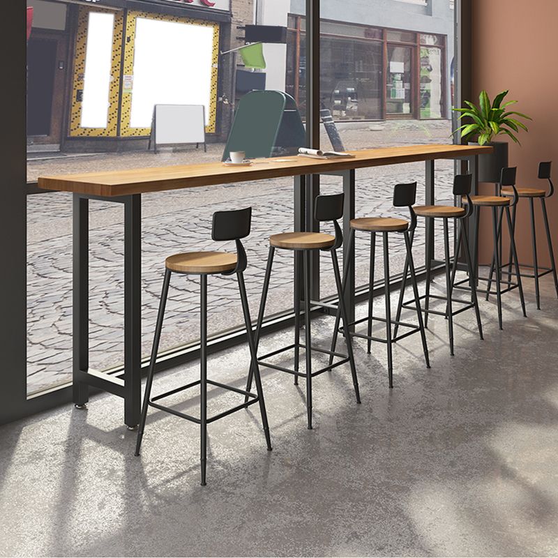 Contemporary Solid Wood Rectangle Bar Wine Table for Coffee Shop