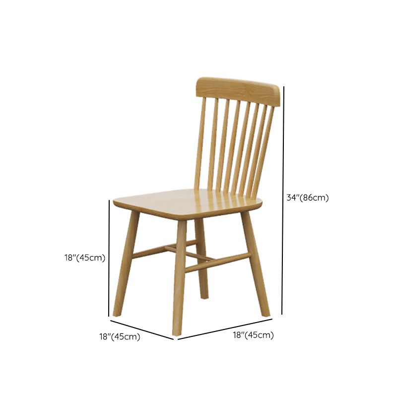 Solid Wood Dining Set 1/4/5 Pcs Rectangle Dining Table with Slat Back Chairs