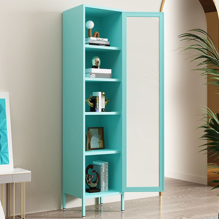 13.78"W Bookshelf Scandinavian Style Bookcase with Door for Home Office