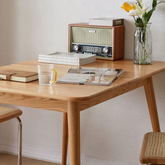 Modern Style Rectangle Extendable Wood Dining Table, 47.2" x 31.5" x 29.5"