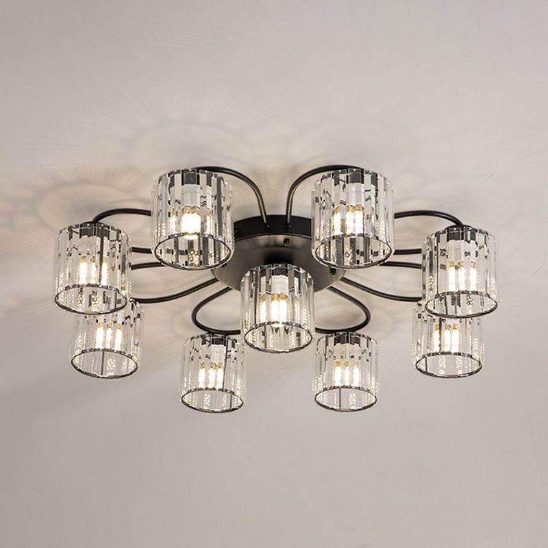 Contemporary Flush Light Fixture Glass Flush Mount Lights for Living Room