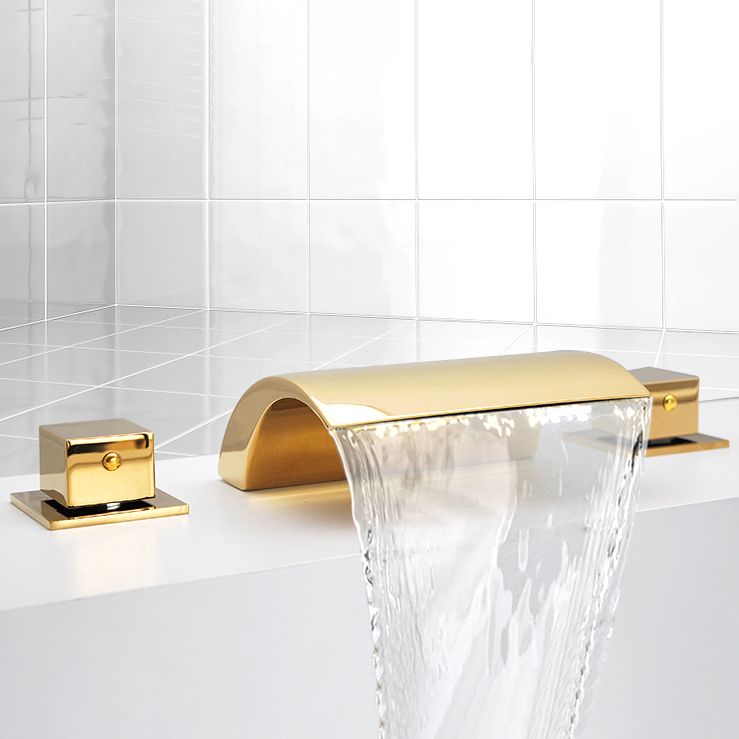 Contemporary Bath Faucet Trim Metal Deck Mounted Bath Faucet Trim