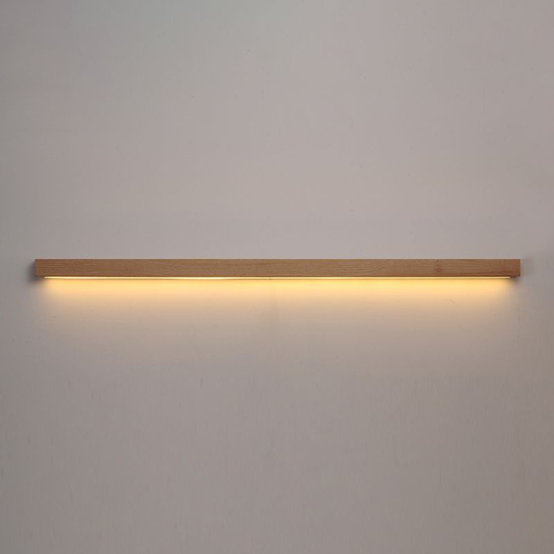 Sombra lineal madera pared apliques de estilo moderno luz de pared de luz simple en marrón