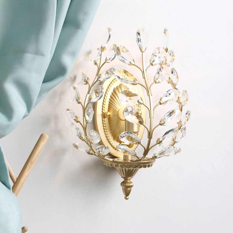 Cramerie de lampe murale en forme de branche en crist