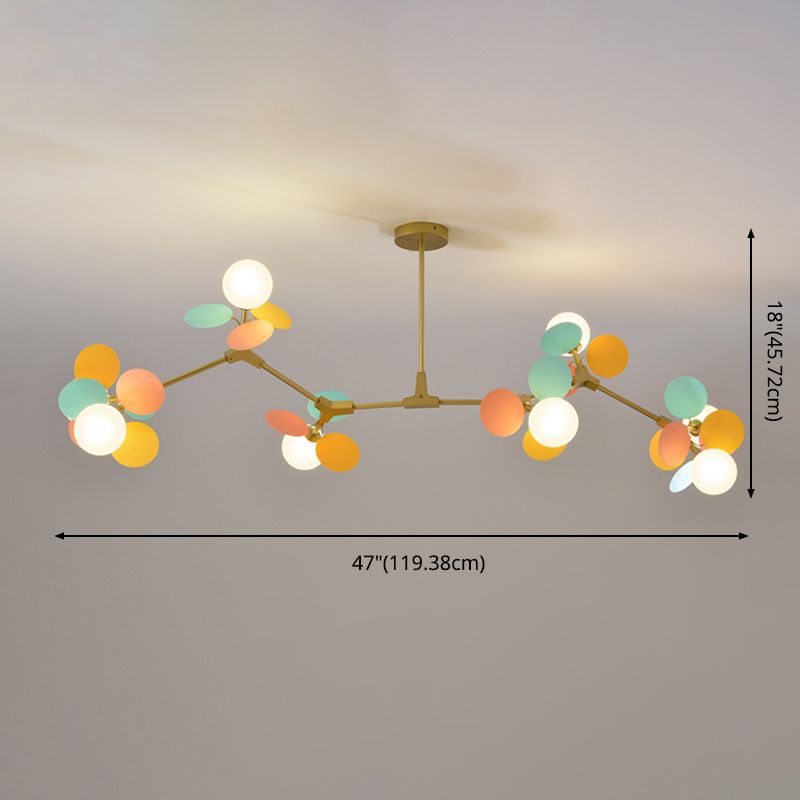 Bubbly Island Chandelier Light Minimalist Glass Island Light para dormitorio