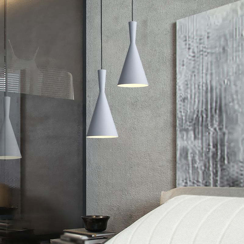 Cone Shade Hanging Lighting Modern Style Metal 1 Light Hanging Lamp for Bedside