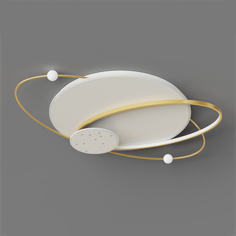 Geometry Shape Ceiling Light Fixtures Modern Style Metal 5 Light Ceiling Mounted Lights