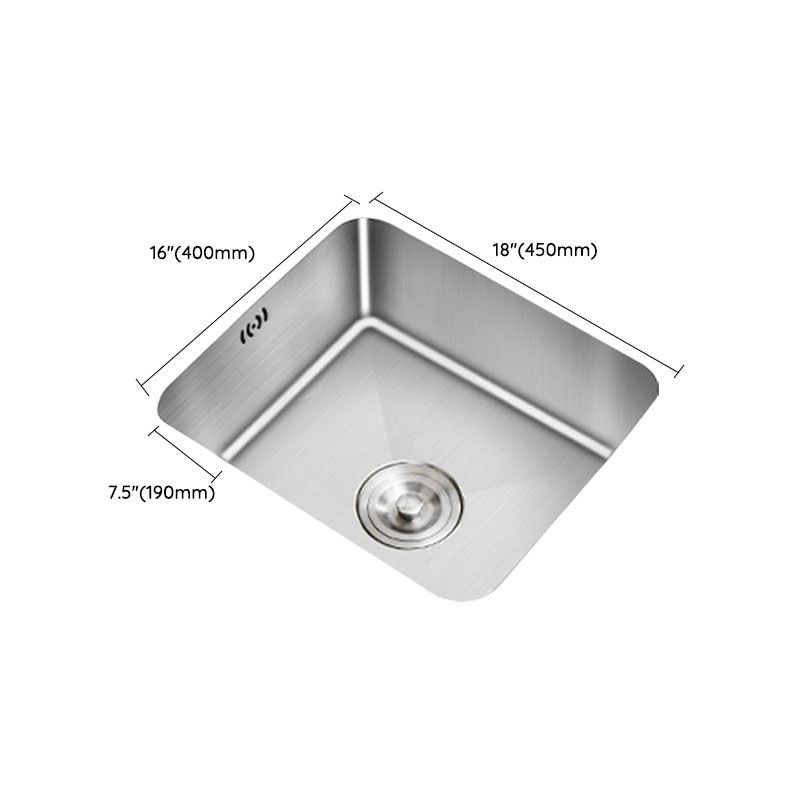 Modern Style Kitchen Sink Stainless Steel Overflow Hole Design Kitchen Sink with Faucet