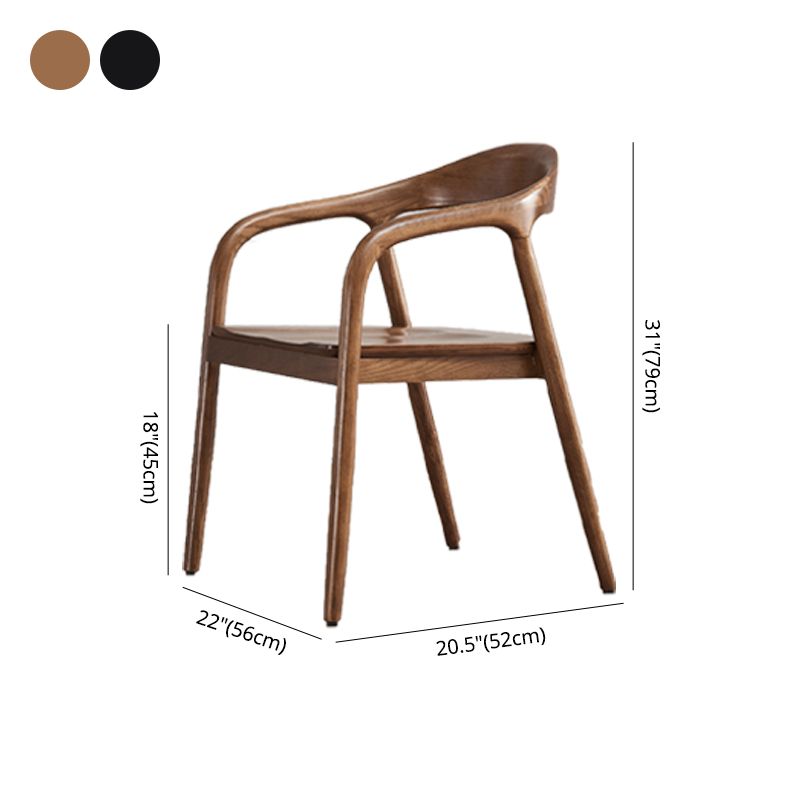 Traditional Style Dining Chairs Kitchen Arm Dining Chair with Wooden Legs