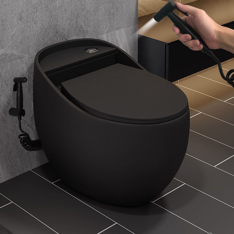 Concealed Tank Flush Toilet Modern Floor Mount One-Piece Toilet with Slow Close Seat