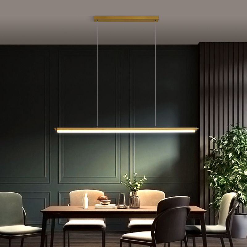 Contemporary Linear Island Light Metal 1 Light Island Lighting Fixtures