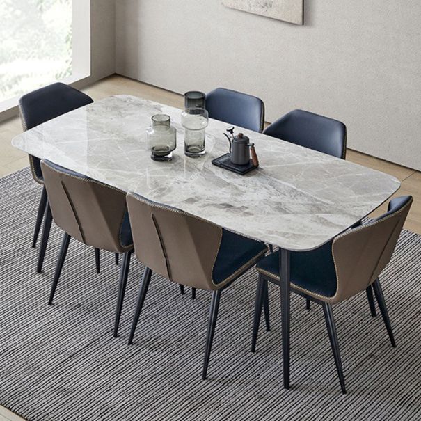 Designer Style Sintered Stone Dining Set Rectangle 1/4/5/7 Pieces Dining Room Table Set