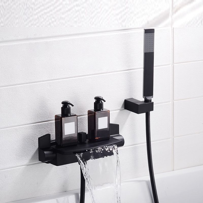 Wall Mounted Metal Tub Filler Low Arc Freestanding Bathtub Faucet