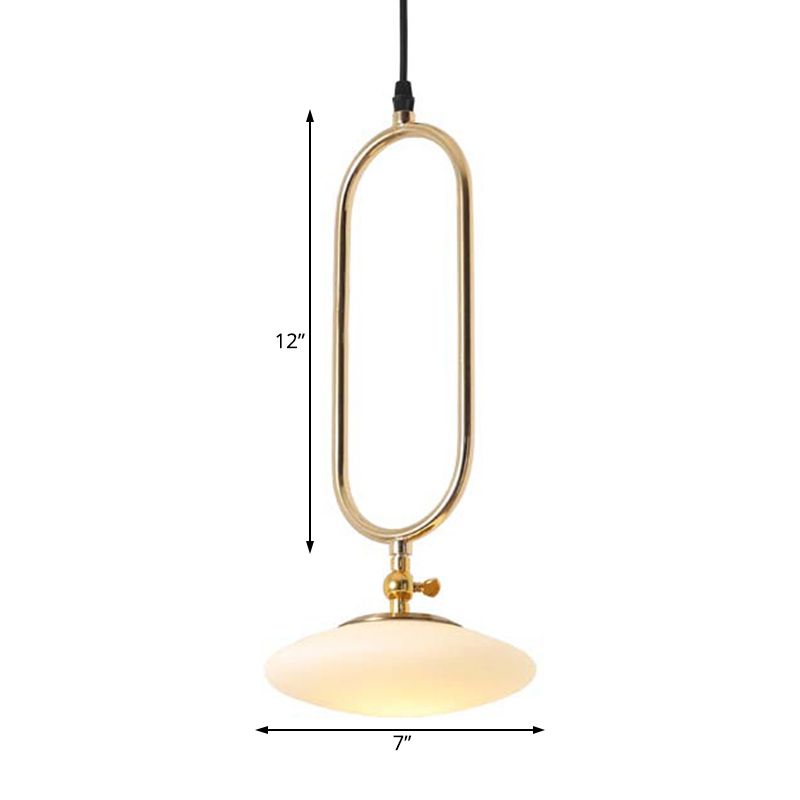 Iluminación colgante de platillo de mosca lámpara colgante de techo de cabecilla de estilo 1 en acabado dorado