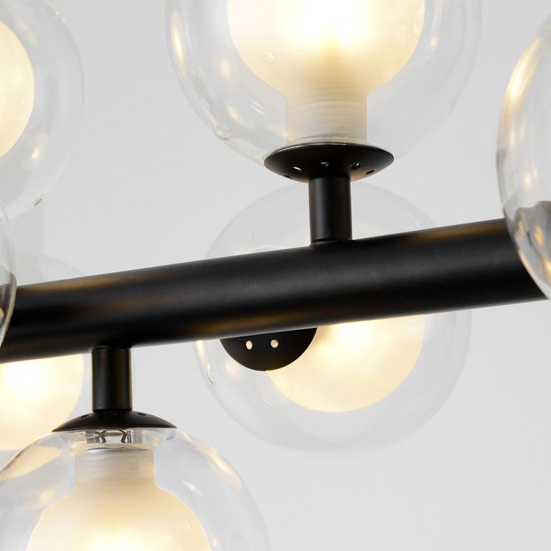 Contemporary Circular Chandelier Lights Glass Pendant Ceiling Lights for Living Room