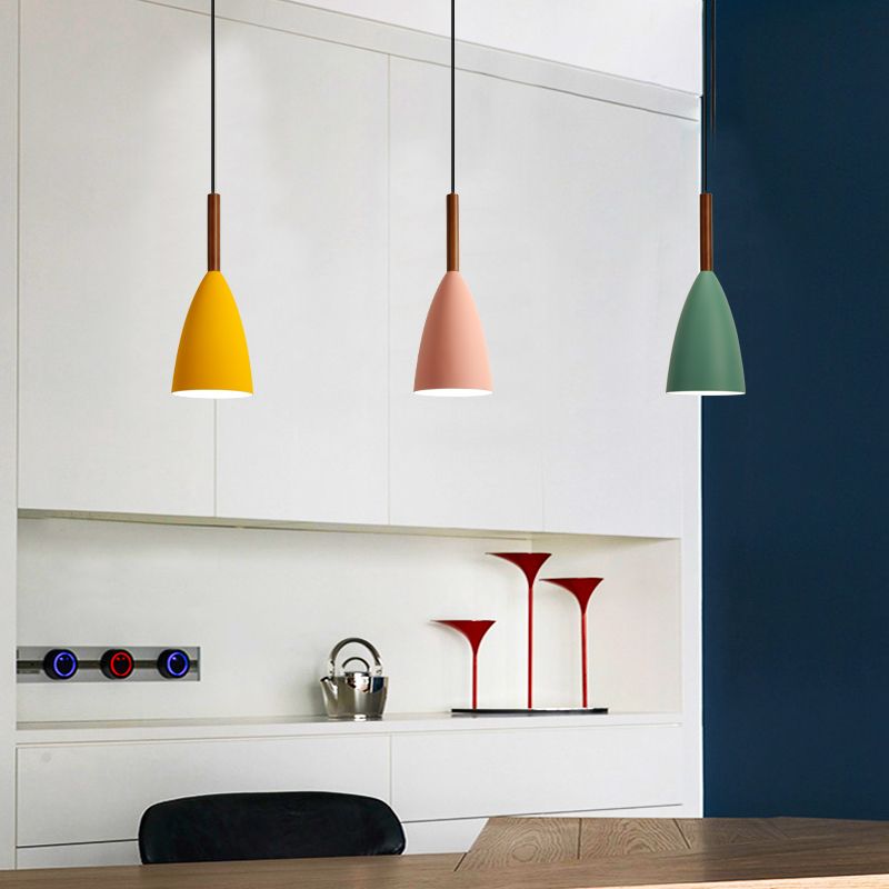 Cone Shape Hanging Light Modern Style Metal 1 Light Hanging Lighting for Living Room