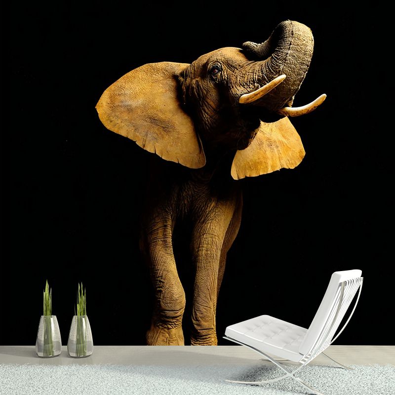 Photo Style Elephant Wall Art Extra Large Mural Wallpaper for Accent Wall, Personalized Size Available