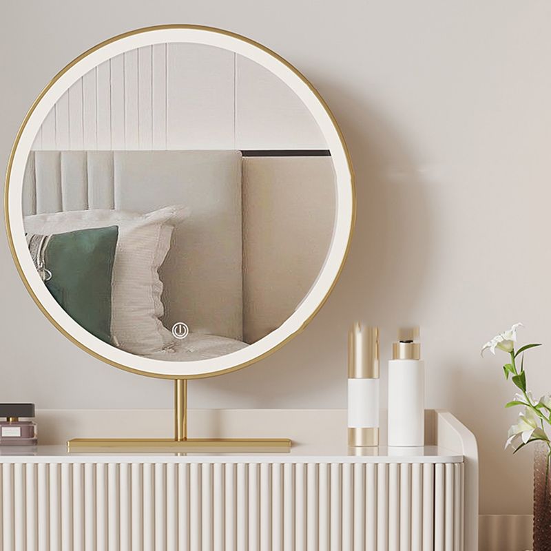 Stool Slate Vanity Table White Vanity Set with Lights Mirror