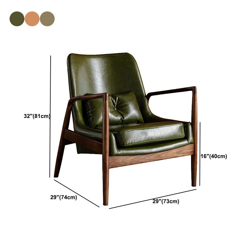Contemporary Arms Included with Pillow Basic Four Leg Accent Armchair