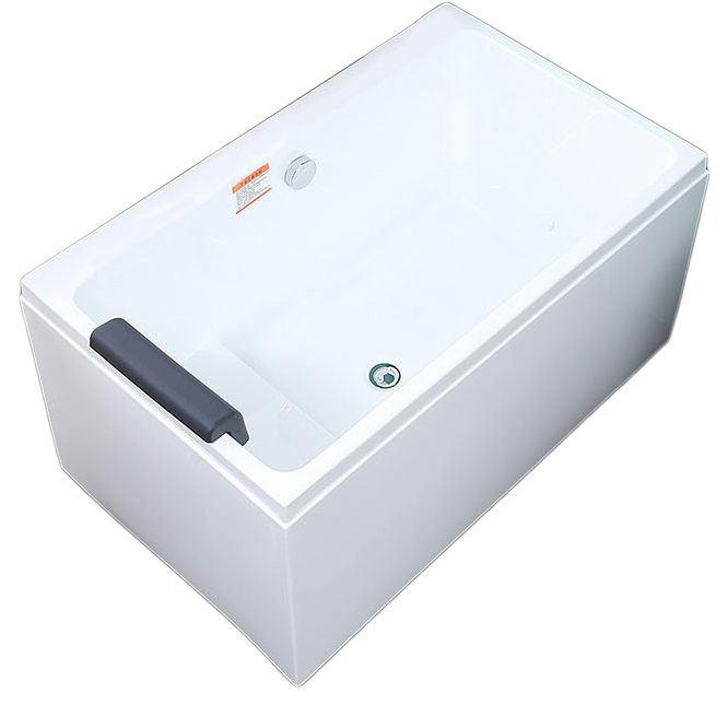 Soaking Bathtub Antique Finish Rectangular Back to Wall Bath