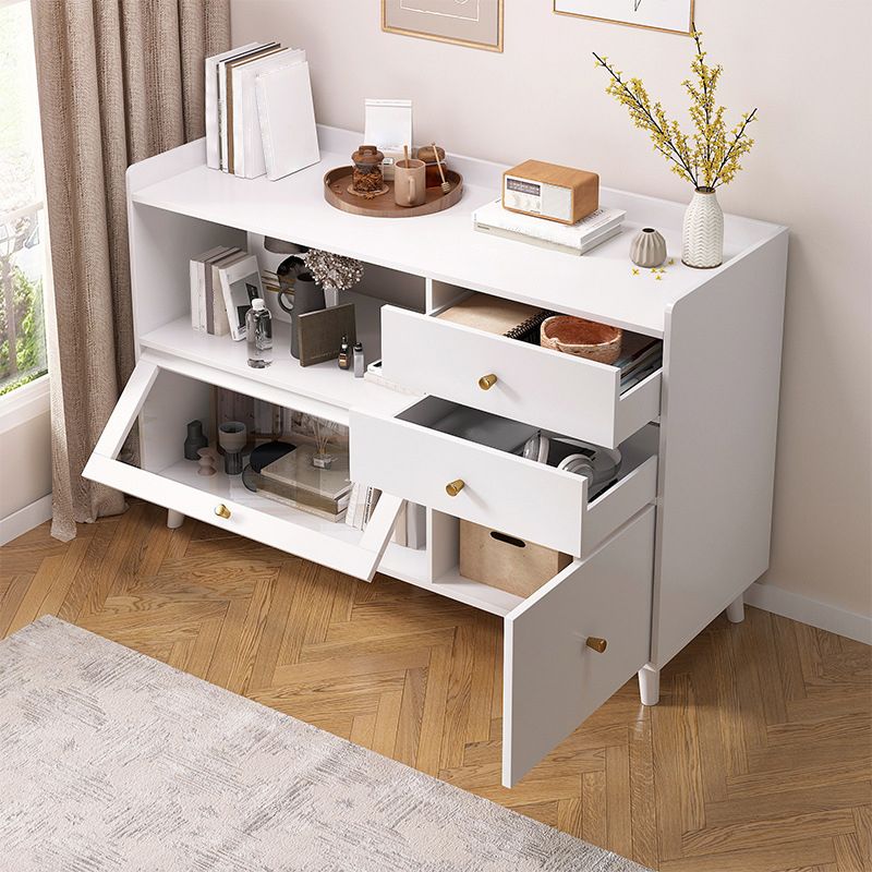 Bracket Legs Accent Cabinet with Drawers and Doors Cabinet for Living Room