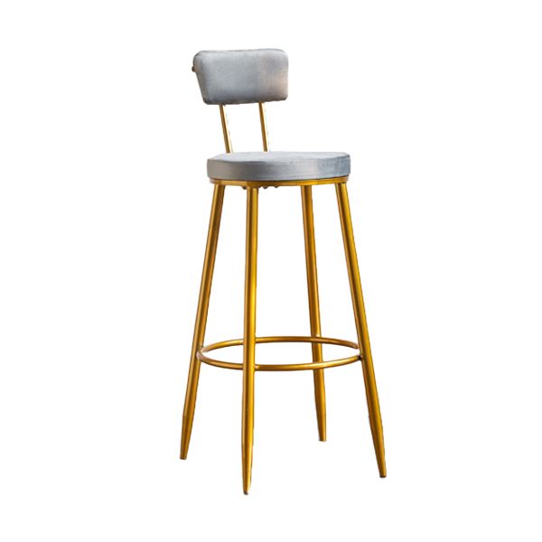 Barhocker aus Metall im modernen Stil mit Fußstütze, heller, luxuriöser Bistro-Barhocker