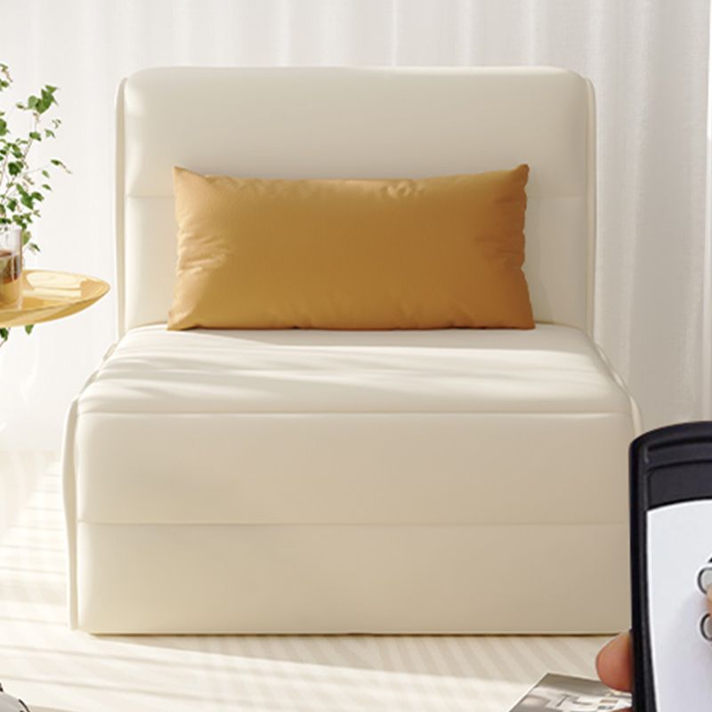 Pillow Back Convertible Sofa with Storage Glam Fabric Sofa Bed