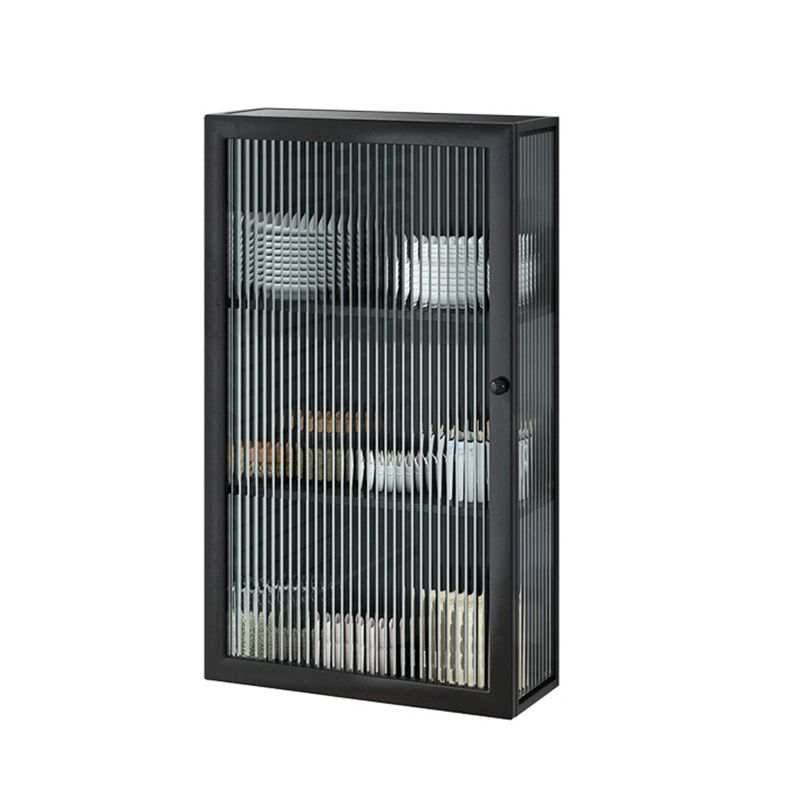 Contemporary Curio Cabinet Wall Mounted Metal Buffet Cabinet for Dining Room