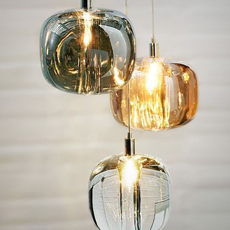 Colorful Glass Hanging Light Modern Pendent Lighting Fixture for Sitting Room