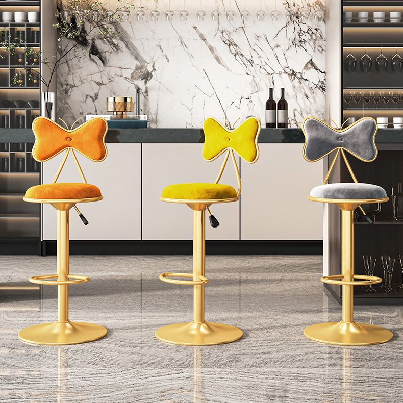 Scandinavian Style Adjustable Height Stools for Home Upholstered Bar Stools