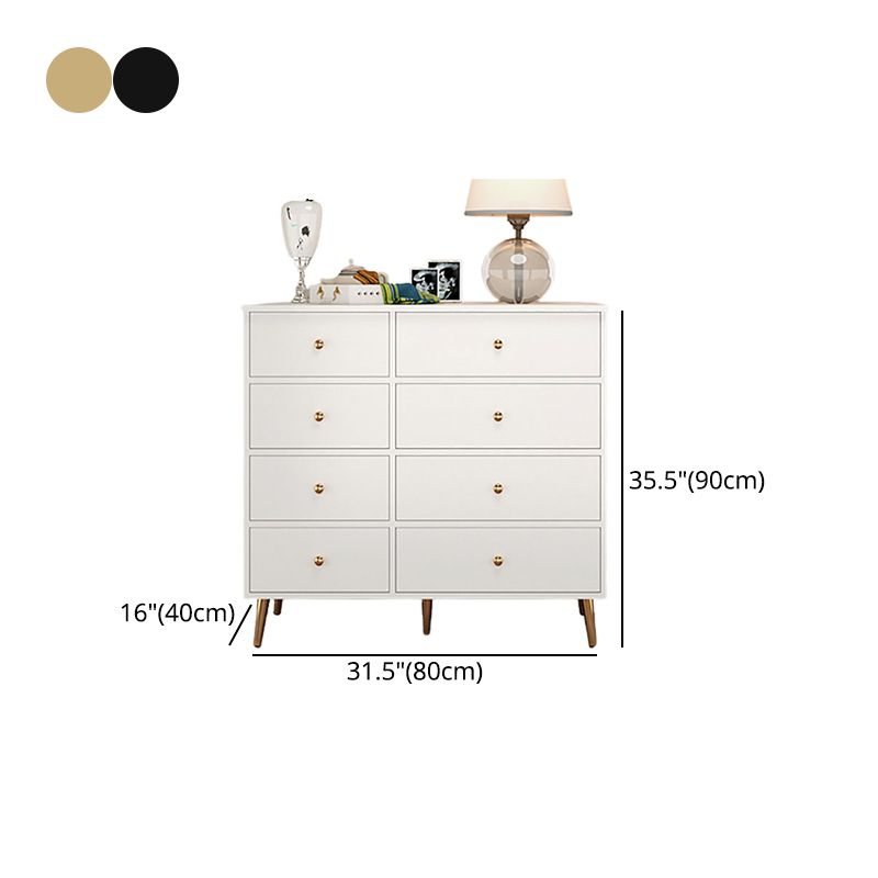 Modern Accent Chest with Straight Legs and Drawers Storage Cabinet