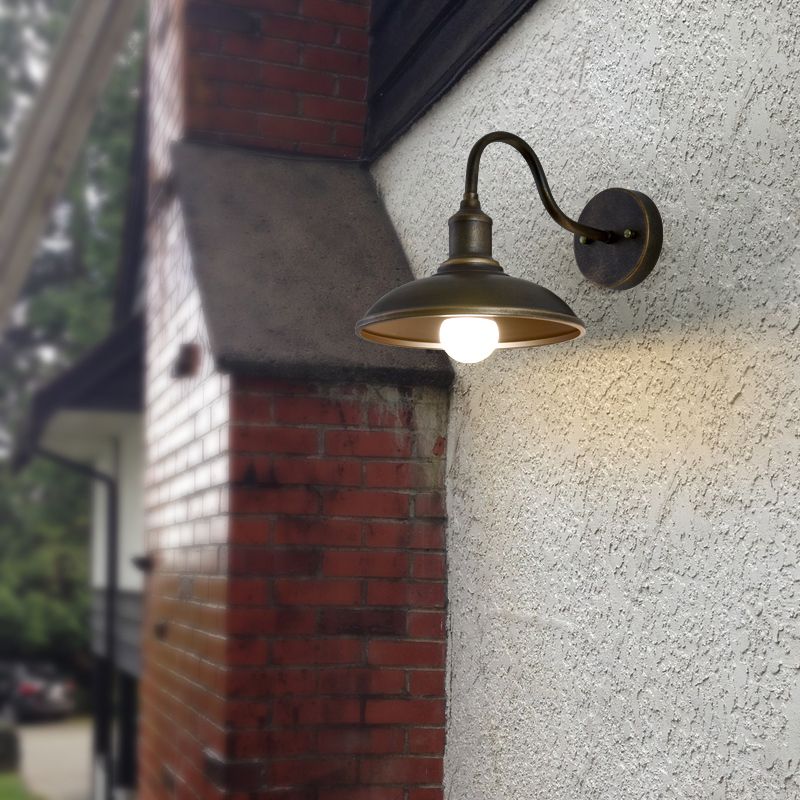 1 Light Metal Wall Mounted Light Fixture Antique Dome Wall Hanging Lights for Hall And Foyer