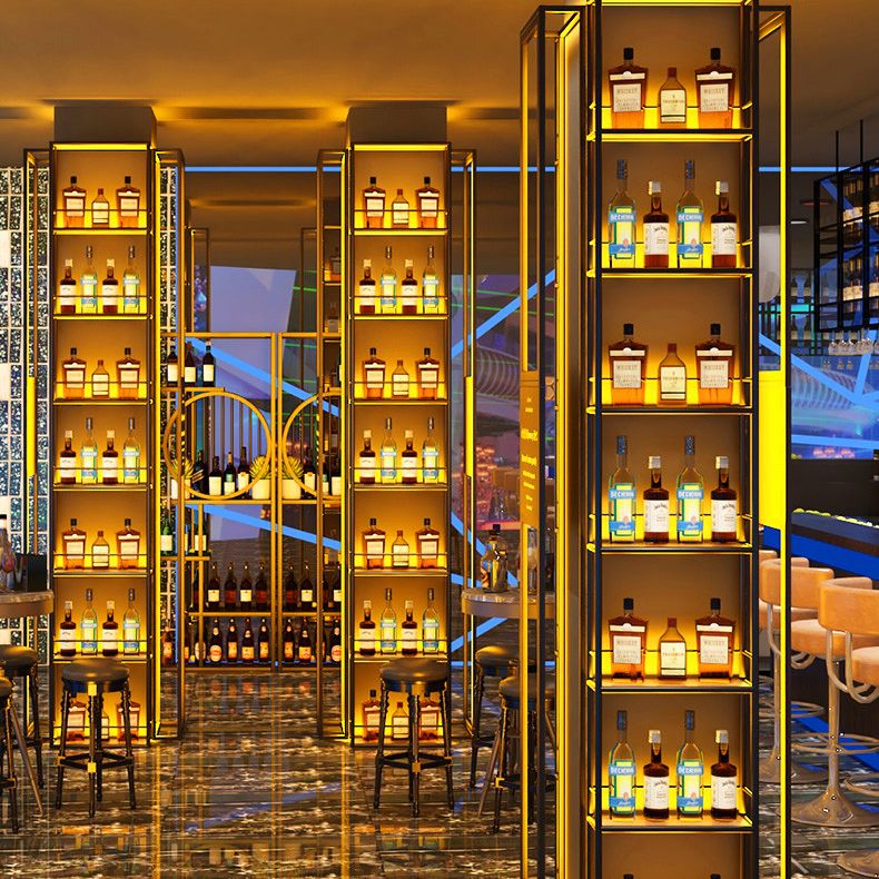 Modern Simple Floor Wine Rack Rectangle Shape Wine Bottle Rack for Dining Room