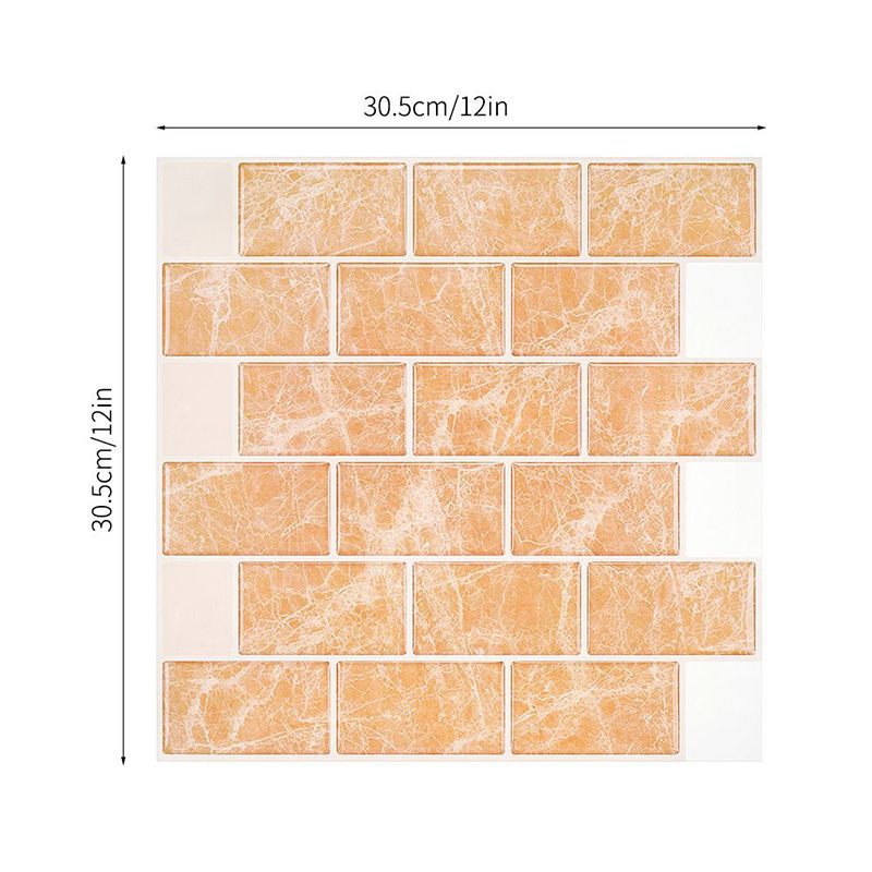 Adhesive Marble Brick Effect Wallpapers Countryside PVC Wall Covering, 12' L x 12" W