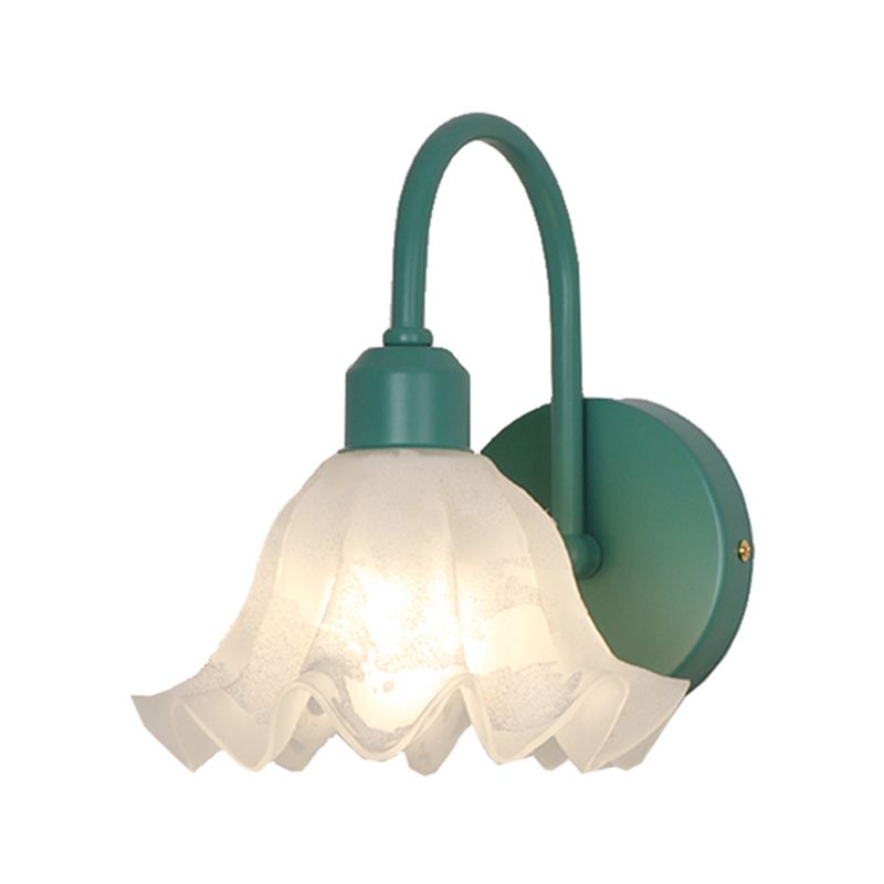 Glass Shade Wall Mounted Sconce Modern 1-Light Wall Lights for Bedroom