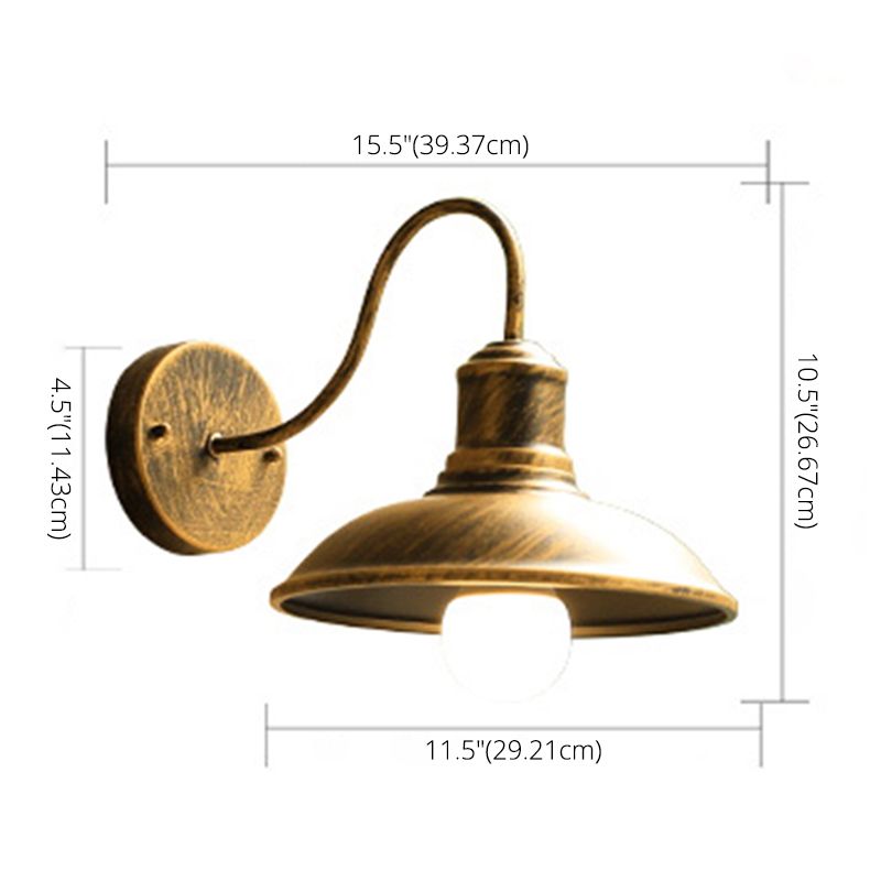 Retro Industrial Style Schwanenhals Stamm Wandleuchte 1 Lichtmetall -Leuchten