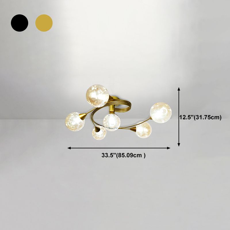 Luminaire semi-encastré en forme de verre, luminaire de plafond de style moderne