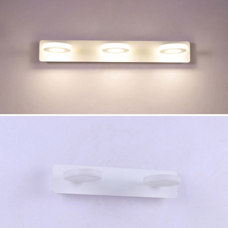 Geometric Wall Mounted Light Fixture Simplicity Style Acrylic LED White Wall Mount Lighting