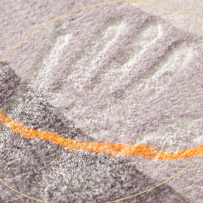 Modern Novelty Shape Rug Stylish Contrast Panel Rug Polyester Stain Resistant Carpet for Home Decor