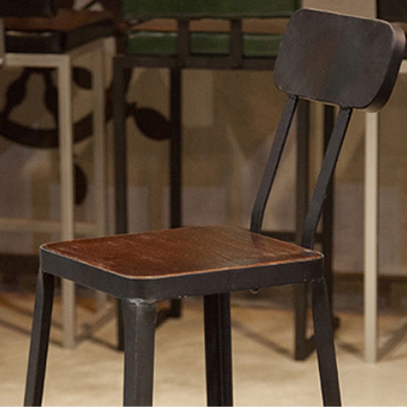 Industrial 1/7 Pieces Bar Table Set Rectangle Wood Counter Table with High Stools for Cafe