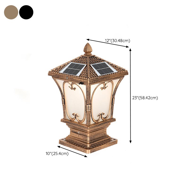 Simple LED Pillar Light Household Solar Lighting Fixture for Backyard
