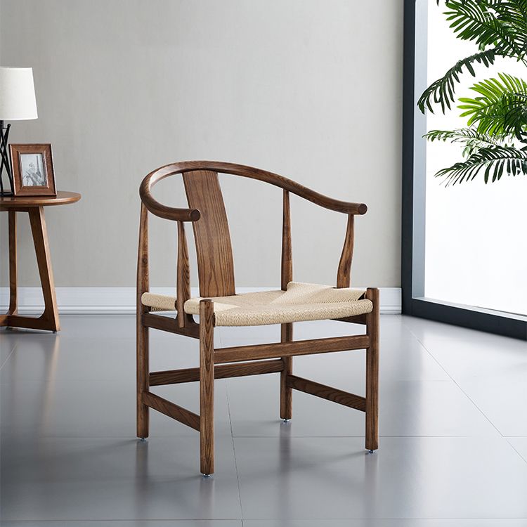 Sillas de comedor tradicionales de madera maciza, sillones de cocina con respaldo de listones