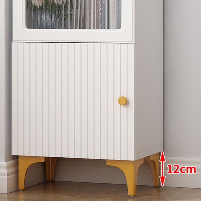 Contemporary Glass Paned Accent Cabinet 2 - Drawer Side Cabinet