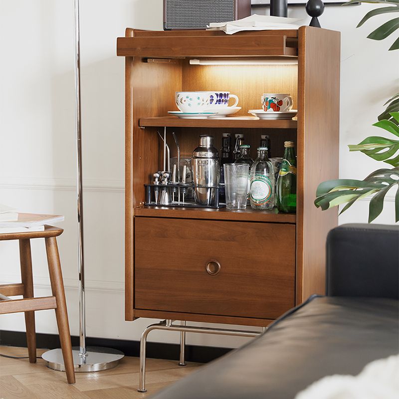 Minimal Rectangle Living Room Storage Chest Mid-Century Modern Wooden Accent Chest