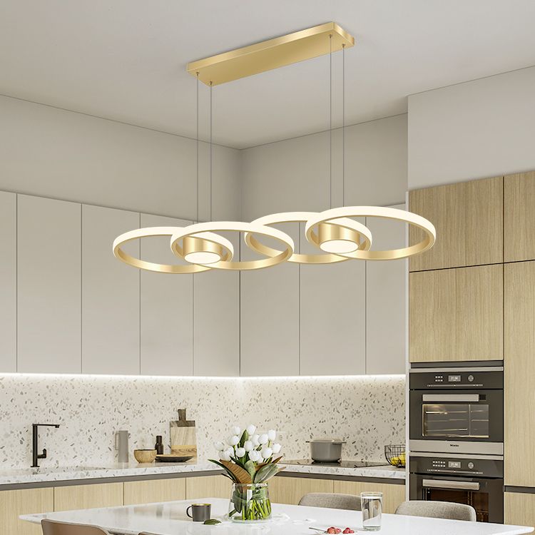 Einfachheit Ring geformtes Insel LED -LED Pendellicht für Wohnzimmer Esszimmer